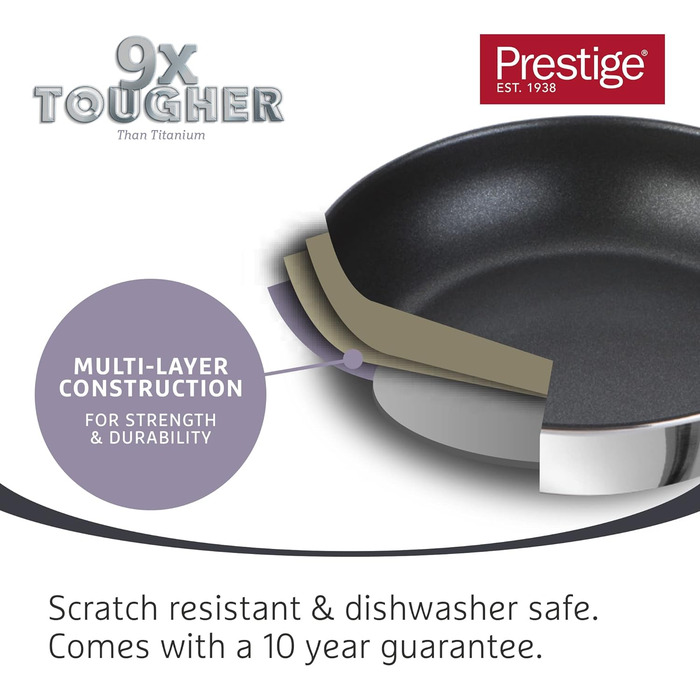 Набір сковорідок PRESTIGE 9 x T з нержавіючої сталі, 3 шт (21/25/29 см)