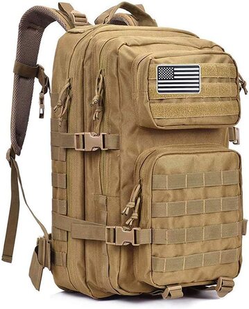 G4Free 40L Тактичний рюкзак для туризму, військовий рюкзак Molle, великий армійський рюкзак для кемпінгу, полювання, трекінгу, колір хакі