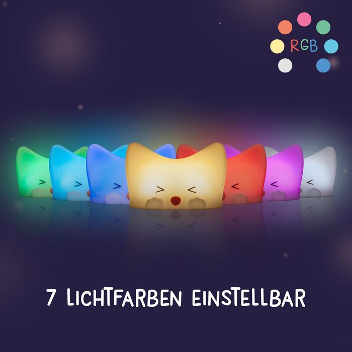 Дитячий LED нічник MegaLight (Catty) — регульований сенсорний світильник для дітей та немовлят, USB-зарядка