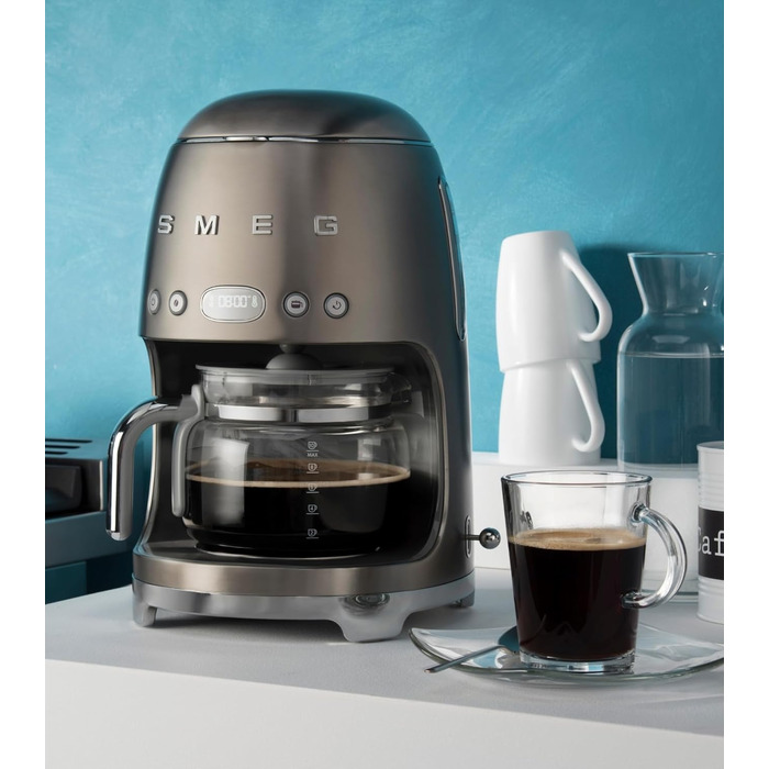 Кавоварка крапельна Smeg DCF02NBEU Navy Blue 12 чашок з автостартом та регулюванням міцності