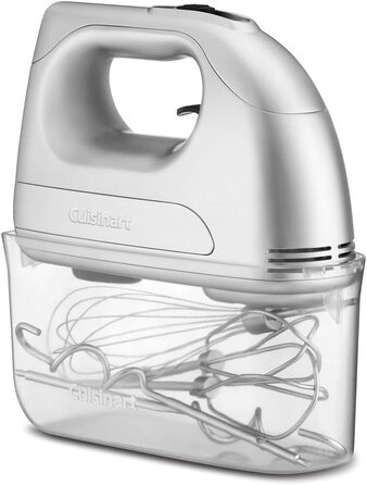 Електричний ручний міксер Cuisinart Power Advantage 7-Speed, сріблястий | 200W, з набором насадок та кейсом