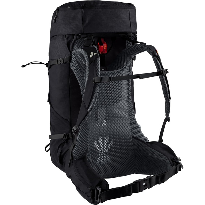 Туристичний рюкзак VAUDE Brenta 44+6 л чорний, водовідштовхувальний, з дощовиком, унісекс, для трекінгу та походів