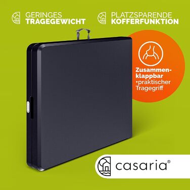 Розкладний садовий стіл CASARIA® 183x75 см, антрацит, на 8 осіб