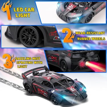 Радіокерований автомобіль Bugetti 1:18 з пультом, розпилювачем, світлодіодами, акумулятором для дітей від 3 років