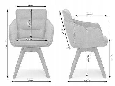 Стілець Mebel-Partner, тканина, коричневий, 1 шт.