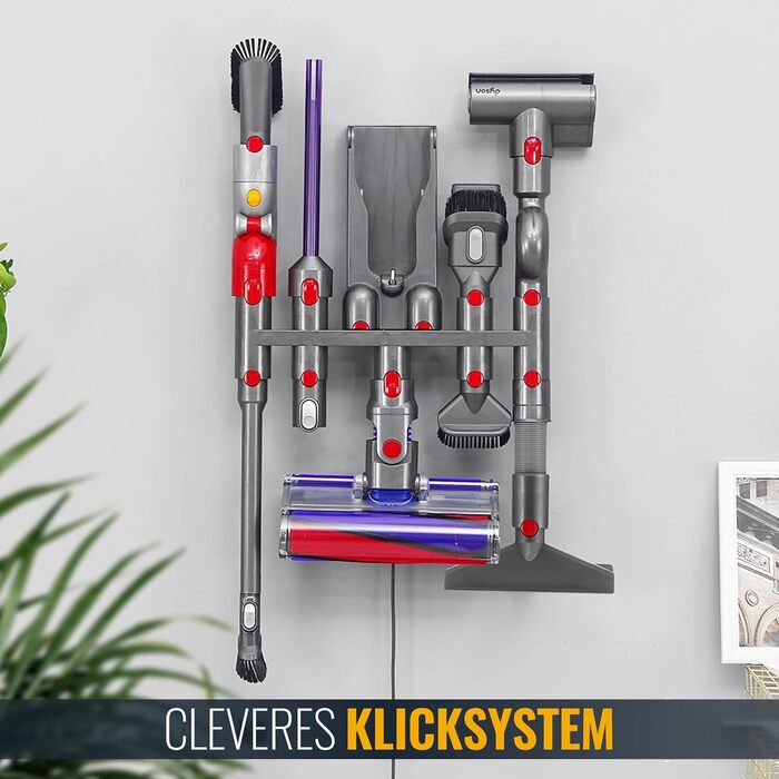 Аксесуари та запчастини для пилососа RICOO, сумісні з Dyson V7/V8/V10/V11/V12/V15, модель SH0602, сірі, якісний пластик, 232x42x85 мм