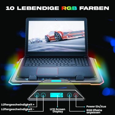 Ігровий охолоджувач для ноутбука V15 з RGB-підсвіткою та USB-портом