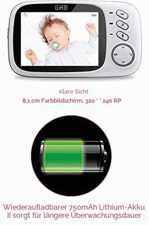 Відеоняня GHB Babyphone з камерою, 3.2