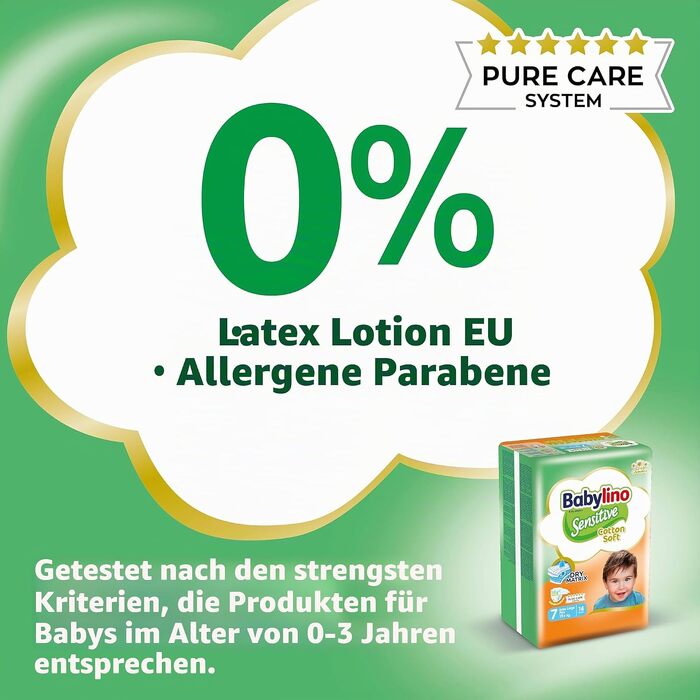 Дитячі підгузки Babylino Sensitive розмір 5 Junior (11-16 кг), 132 шт.