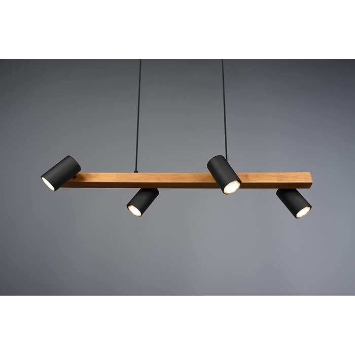 Світильник-спот Trio Leuchten Marley 812400231, металевий з деревом, на 2 лампи GU10, ексклюзивний дизайн