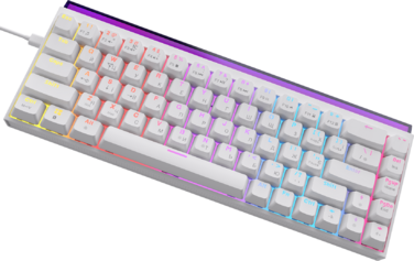 Дротова механічна клавіатура Ajazz NK68 Red switches White (NK68-R-W)