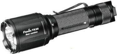 Ліхтар Fenix TK25 RED, алюмінієвий, чорний, 14,26 см, тактичний