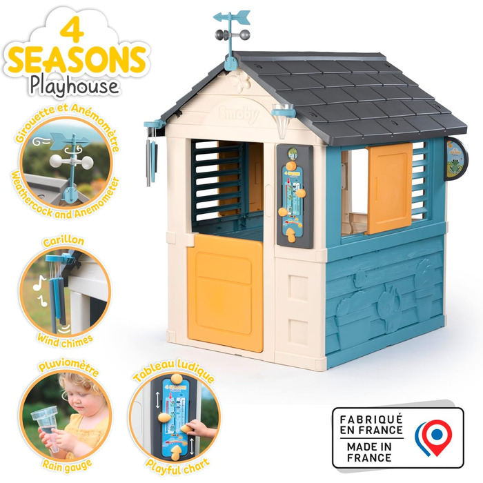 Дитячий будиночок Smoby Life 4 Сезони 103x122x143 см - для ігор та навчання про погоду та пори року, від 2 років