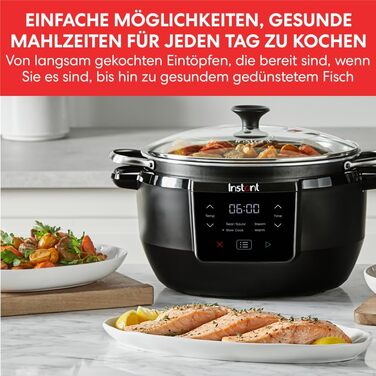Мультиварка Instant Pot Superior 7.1 л, 4 режими (повільне приготування, смаження, пароварка, підігрів), для кухні, 800 Вт, підходить для посудомийки