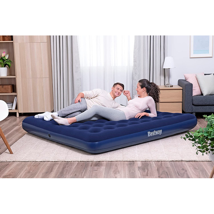 Надувний матрац Bestway King Single 203x183x22 см, сірий, для дому та відпочинку