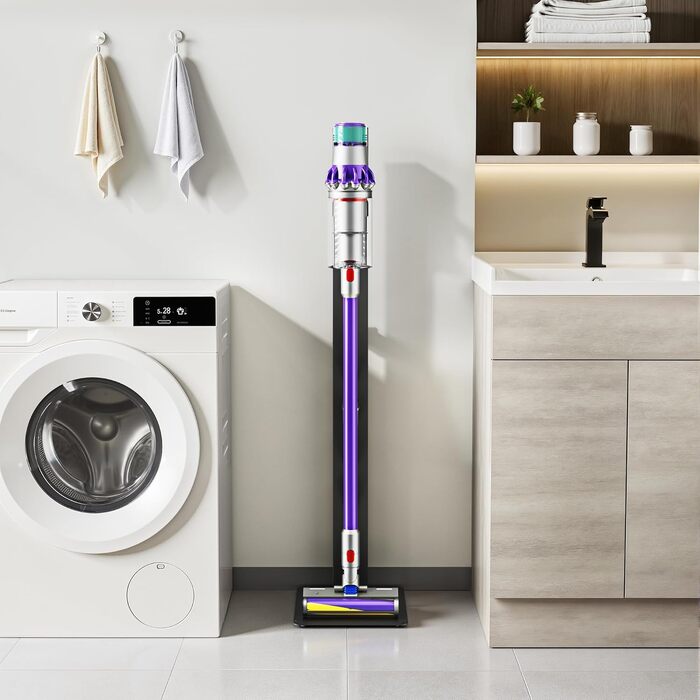 Підставка для акумуляторного пилососа Dyson з 4 гаками та 4 полицями (Gen5, V15, V12, V11, V10, V8, V7, V6) без свердління