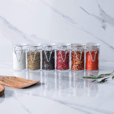 Скляні банки для зберігання Argon Tableware, 70 мл, з білою кришкою, набір 6 шт.
