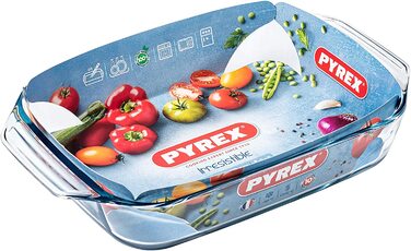 Жароміцна скляна форма для запікання Pyrex, прямокутна, 35x23 см