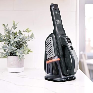 Акумуляторний ручний пилосос BLACK+DECKER Dustbuster Smart Tech 36 Вт/18 В, циклонний, 2 режими, з висувною щілинною насадкою, титан/срібло/чорний, з зарядним кабелем