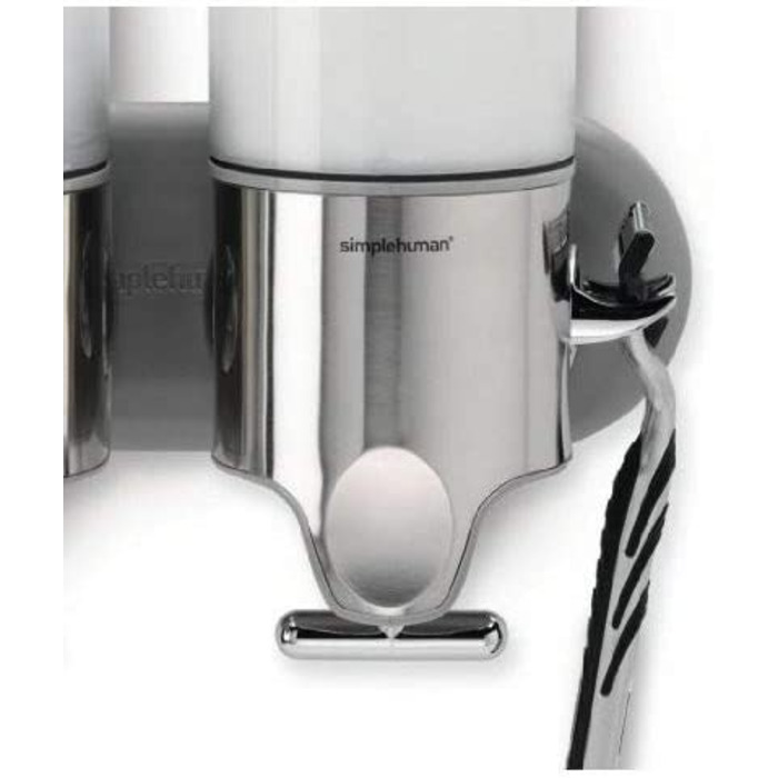 Диспенсер для рідкого мила simplehuman BT1028, подвійний, настінний, 2×444 мл, нержавіюча сталь, гарантія 5 років