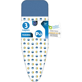 LaundrySpecialist® Чохол для прасувальної дошки L/XL 134x49 см з термостійкою зоною паркування, блакитний – комфортний, захист від пригару