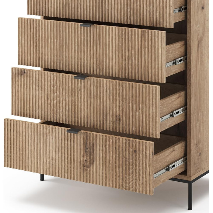 Комод Vicco Eliza Дуб Вікінг 76x120 см з 5 шухлядами