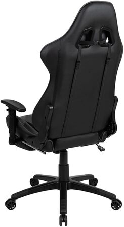 Ігрове крісло Flash Furniture X30, ергономічне, з повністю регульованою спинкою та висувною підставкою для ніг, LeatherSoft, сіре, стиль автоспорт, 1 шт.