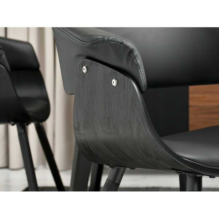 Стілець Mebel-Partner, штучна шкіра, чорний, 1 шт.