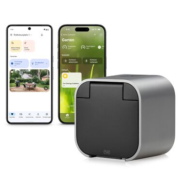Розумна система поливу Eve Energy Outdoor (Matter) з керуванням через додаток/Siri для саду/балкону, без хаба, сумісна з розподільниками