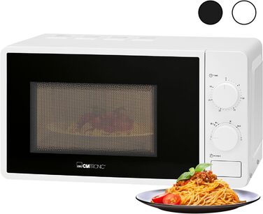 Мікрохвильова піч Clatronic MW 791, 20 л, 700 Вт, 6 режимів, підсвітка, біла