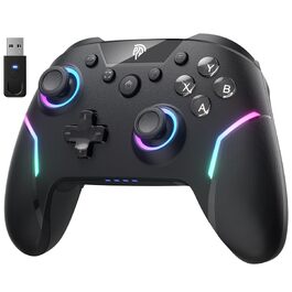 Бездротовий геймпад EasySMX X20 для PC, Switch та смартфонів: RGB підсвітка, Hall-ефект стіки, механічні кнопки, гіроскоп 6 осей, Bluetooth (Чорний)
