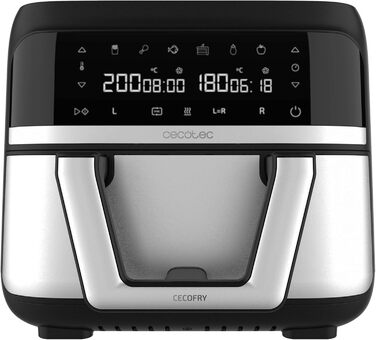 Аерофритюрниця Cecotec CecoFry Advance Double 9 л, 2850 Вт, цифрова, дієтична, подвійна чаша, PerfectCook