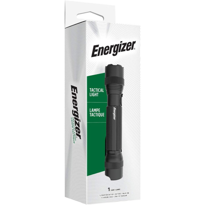Ліхтарик Energizer LED, надяскравий, для кемпінгу та відпочинку, акумуляторний, чорний