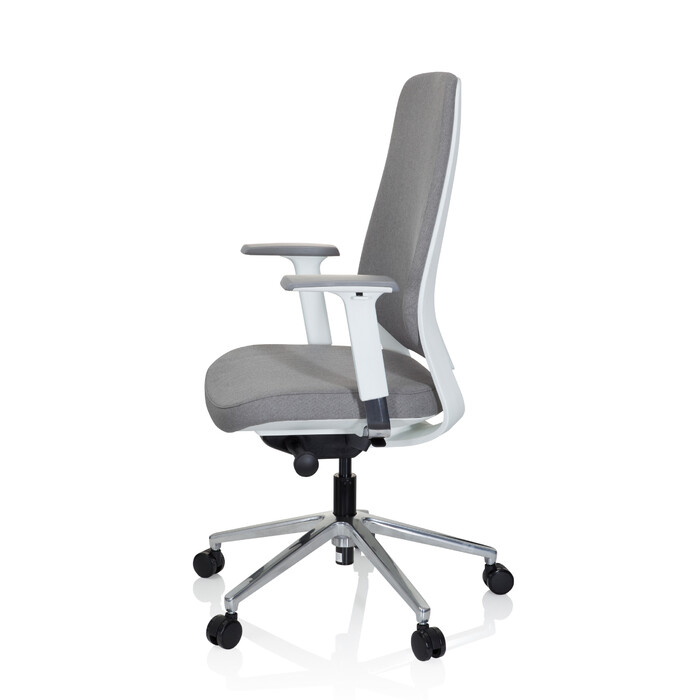 Офісне крісло / поворотне крісло CHIARO T4 WHITE тканина сіра hjh OFFICE