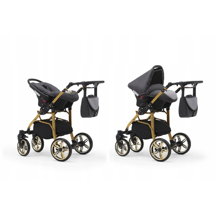 Коляска 3в1 EL-CAR Cosmo Gold, графіт+попіл