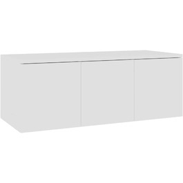 vidaXL ТВ-тумба з 3 шухлядами, біла, 80x34x30 см, ДСП, низький комод для телевізора, меблі для вітальні