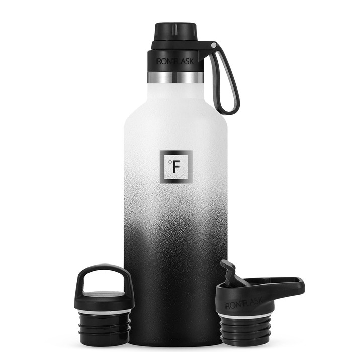 Термофляга IRON °FLASK 950 мл з 3 кришками - не протікає, подвійні стінки, ізольована, BPA-free, для спорту, школи, фітнесу, кемпінгу (з носиком)