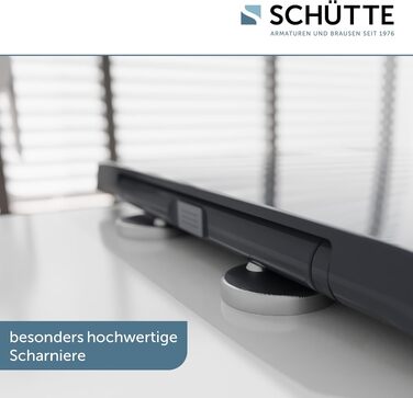 Сидіння для унітазу SCHÜTTE з мікроліфтом (D-подібне), антрацит, ударостійкий дюропласт, швидкий монтаж, витримує до 200 кг