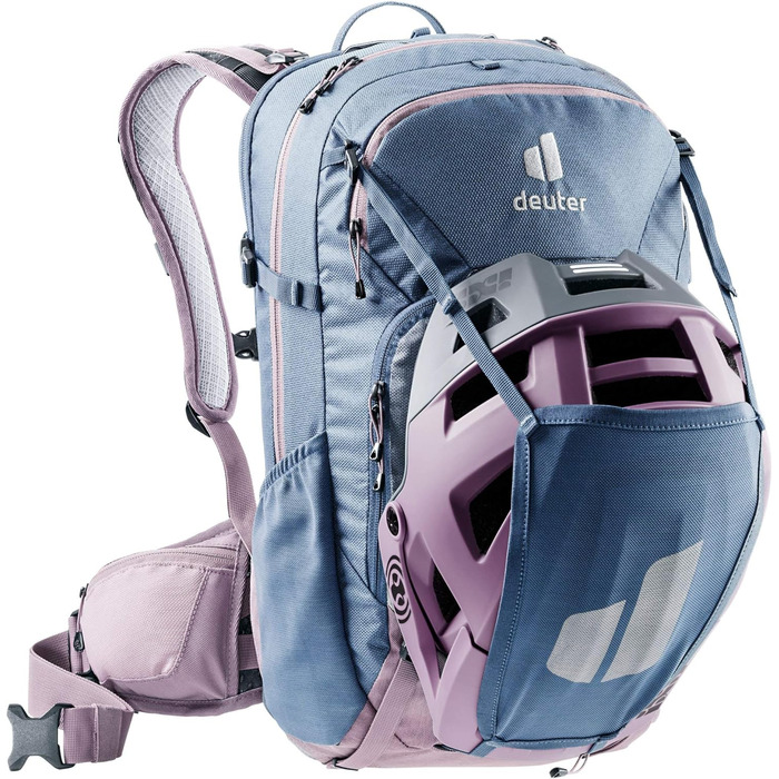 Жіночий велосипедний рюкзак Deuter Attack 18 SL з протектором, 18 л, синьо-фіолетовий