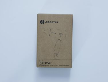Фен для волосся Aigostar Gale з складаною ручкою, портативний, 2 швидкості, захист, для подорожей