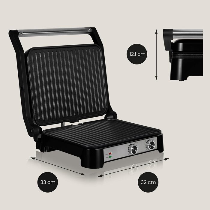 Електрогриль-тостер ZEEGMA Grill Chef 2-в-1 з керамічним антипригарним покриттям 2000 Вт
