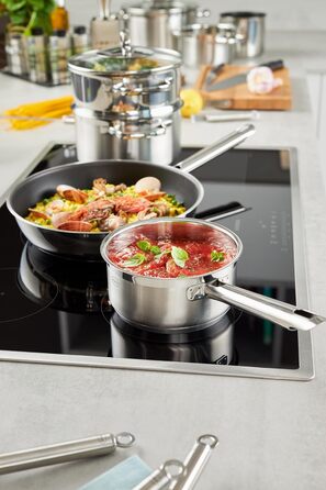 Набір каструль RÖSLE ELEGANCE GLOBE 10 предметів з ложками для спагеті, шумівкою, ложкою для соусу та овочів