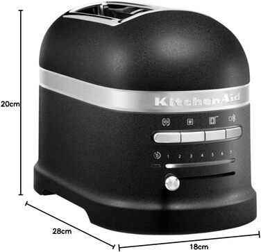 Тостер KitchenAid Artisan 2 Слайси 5KMT2204 Чорний Чавунний - Преміум Якість