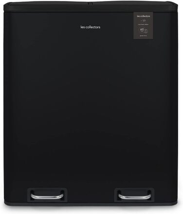 Сміттєвий бак Les Collectionneurs Sensor №1012, 69л, 3 відсіки (47+11+11л), автоматичне відкривання, інфрачервоний датчик, тиха кришка, дизайн (чорний)