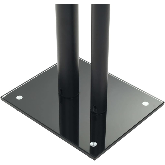 vidaXL 2 шт. підставки для колонок, подвійні скляні стійки, чорні, 30x25x61 см