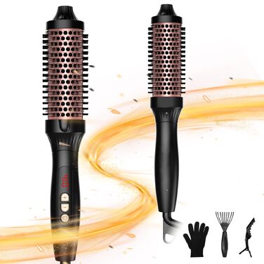 UKLISS Hairstyler 5 в 1: Фен-щітка, плойка, насадки для об'єму та вирівнювання (Рожеве золото)