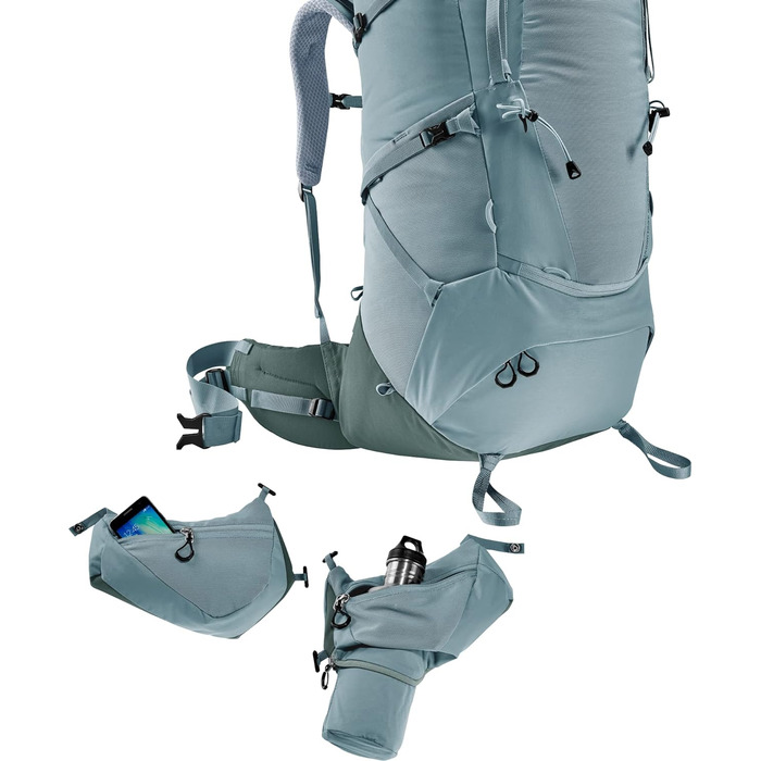 Жіночий трекінговий рюкзак deuter Aircontact Core 55+10 SL, 2024, 65 л, shale-ivy
