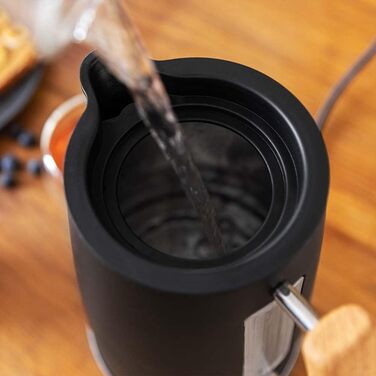 Електрочайник Cecotec Thermosense 400 Black Woody, 1,7 л, 3000 Вт, чорний, дерев'яний декор