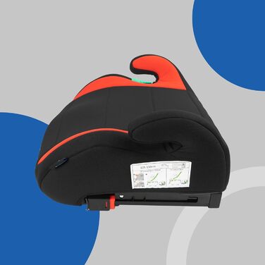 Дитяча автокрісло-підставка PETEX Max Plus з Isofix, i-Size ECE R129, для дітей 7-12 років, зріст 125-150 см, червона
