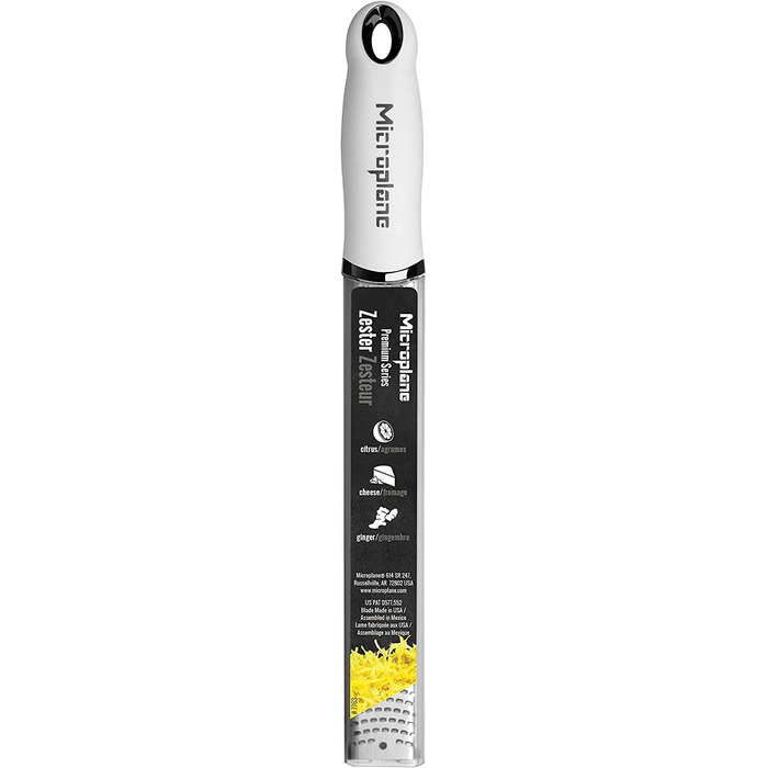 Microplane Premium Classic: терка для цитрусових та сиру, білий колір